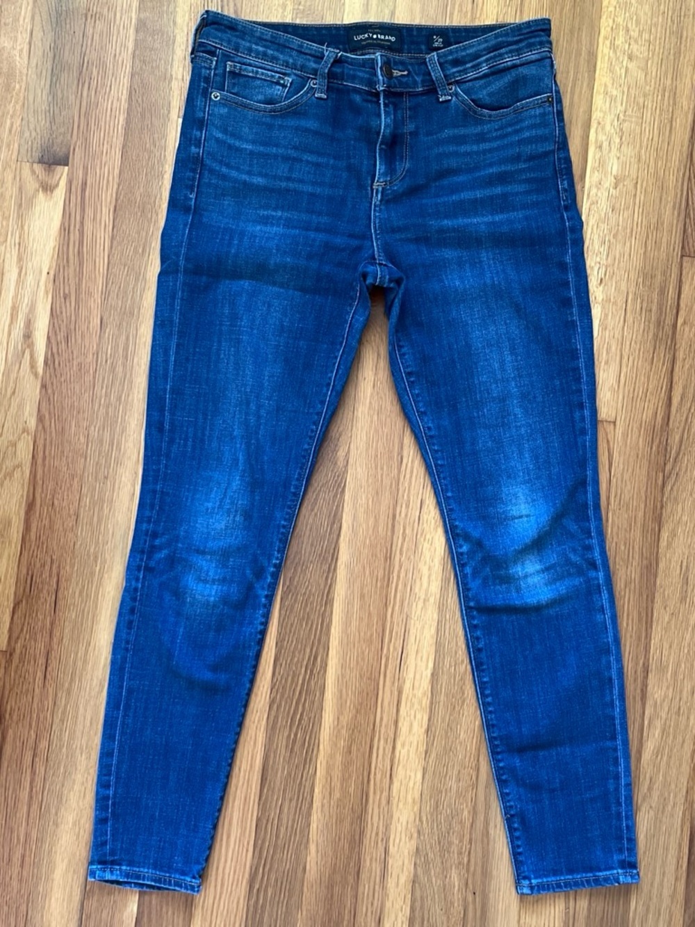 Lucky Brand Indigo Mid Rise Ava Skinny Ankle Jeans